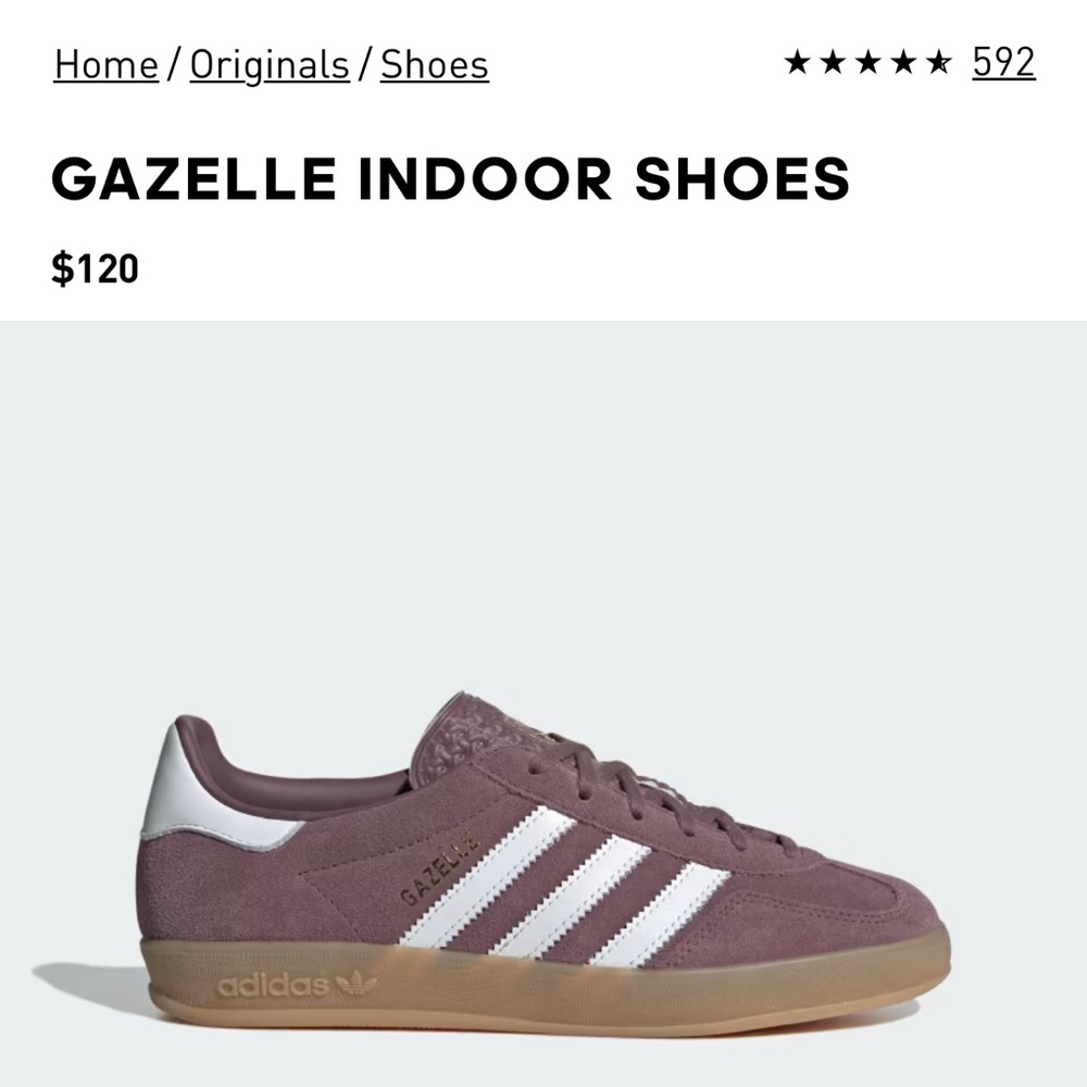 Used adidas gazelle sneakers in shadow fig